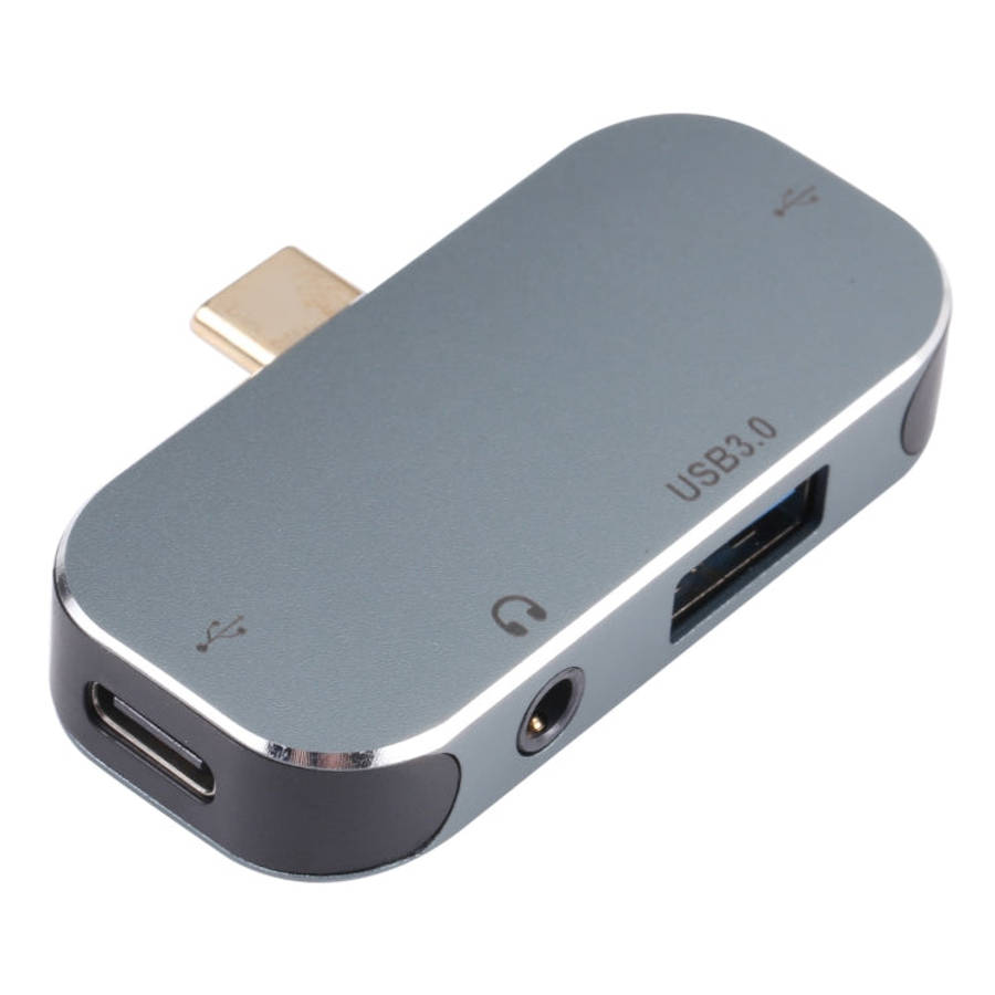 4 in 1 USB-C / Type-C Male to USB-C / Type-C + 3.5mm AUX + USB 3.0 + USB Female Adapter, 3.5mm AU...