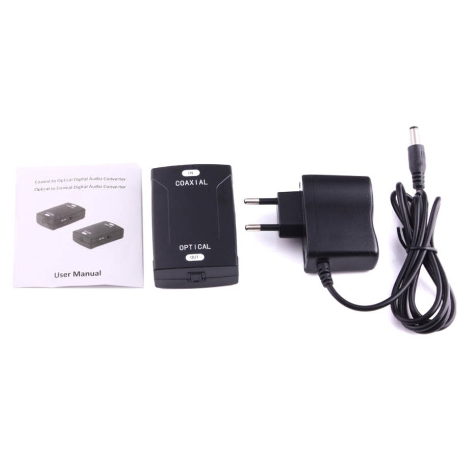 Coaxial RCA Input to Optical Toslink Output Digital Audio Converter Adapter, Coaxial RCA Input
