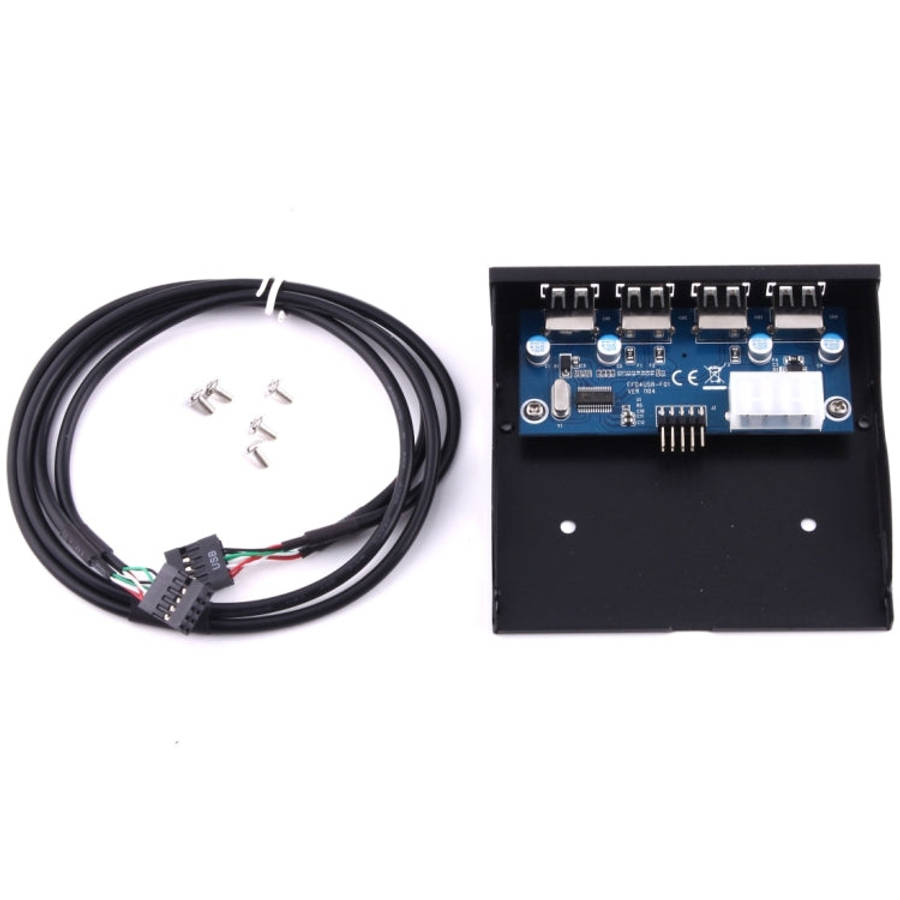 3.5 inch Floppy Expansion Bay Front Panel 4 Ports USB 2.0 HUB  Adapter Connector