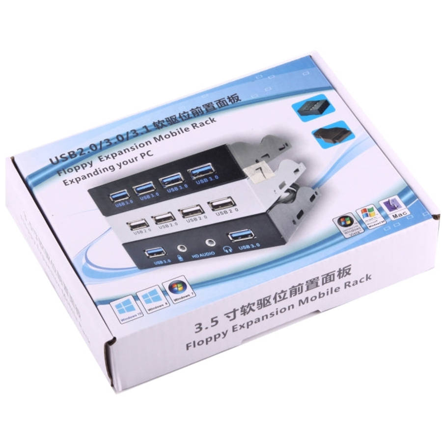 3.5 inch Floppy Expansion Bay Front Panel 4 Ports USB 2.0 HUB  Adapter Connector