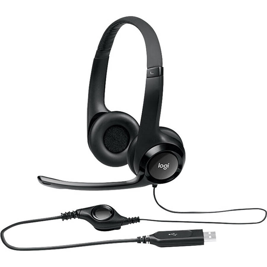 Logitech H390 USB Wired Headset Stereo Headphones with Noise-Cancelling Microphone