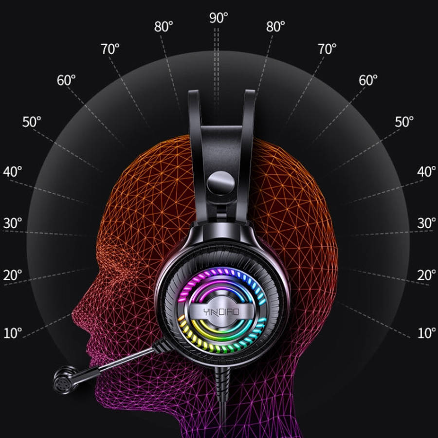 YINDIAO Q4 Head-mounted Wired Gaming Headset with Microphone, Version: Dual 3.5mm + USB, Q4 (Blac...