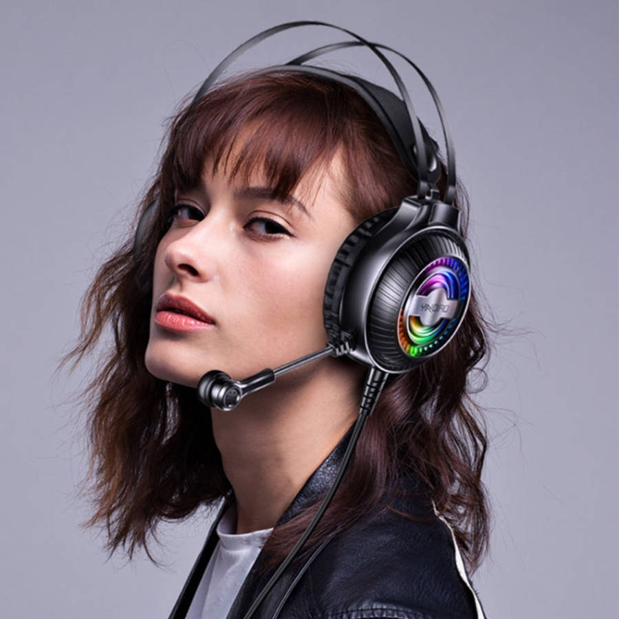 YINDIAO Q4 Head-mounted Wired Gaming Headset with Microphone, Version: Dual 3.5mm + USB, Q4 (Blac...