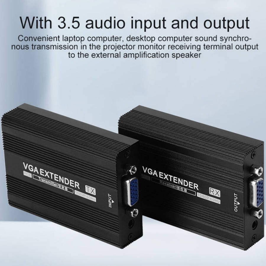 Measy VGA1815 VGA Extender Transmitter and Receiver Converter, POE Single Power Supply, Transmiss...