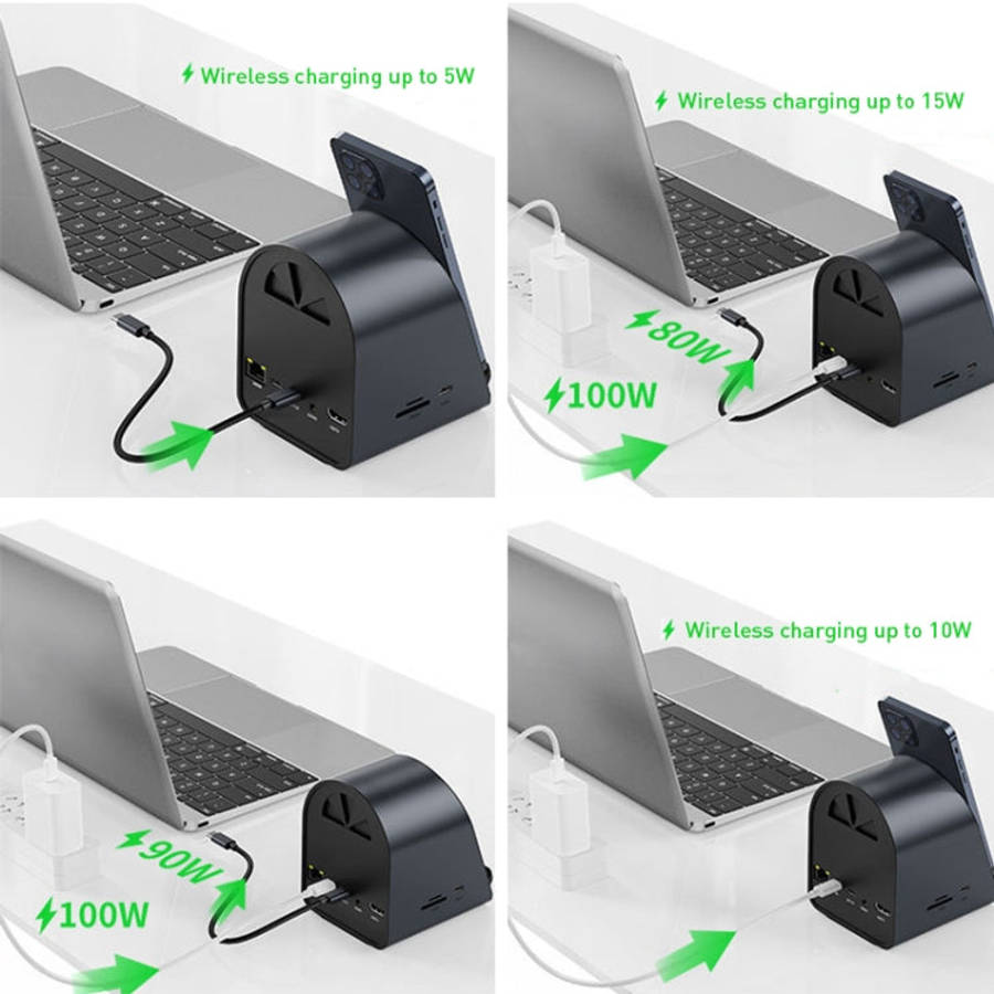 BYL-2211 10 in 1 USB-C / Type-C HUB Adapter, Support Phone Charger, BYL-2211