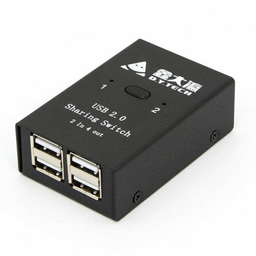 DY-B046 2 In 4 Out USB 2.0 Sharing Switch USB Flash Printer Adapter, DY-B046