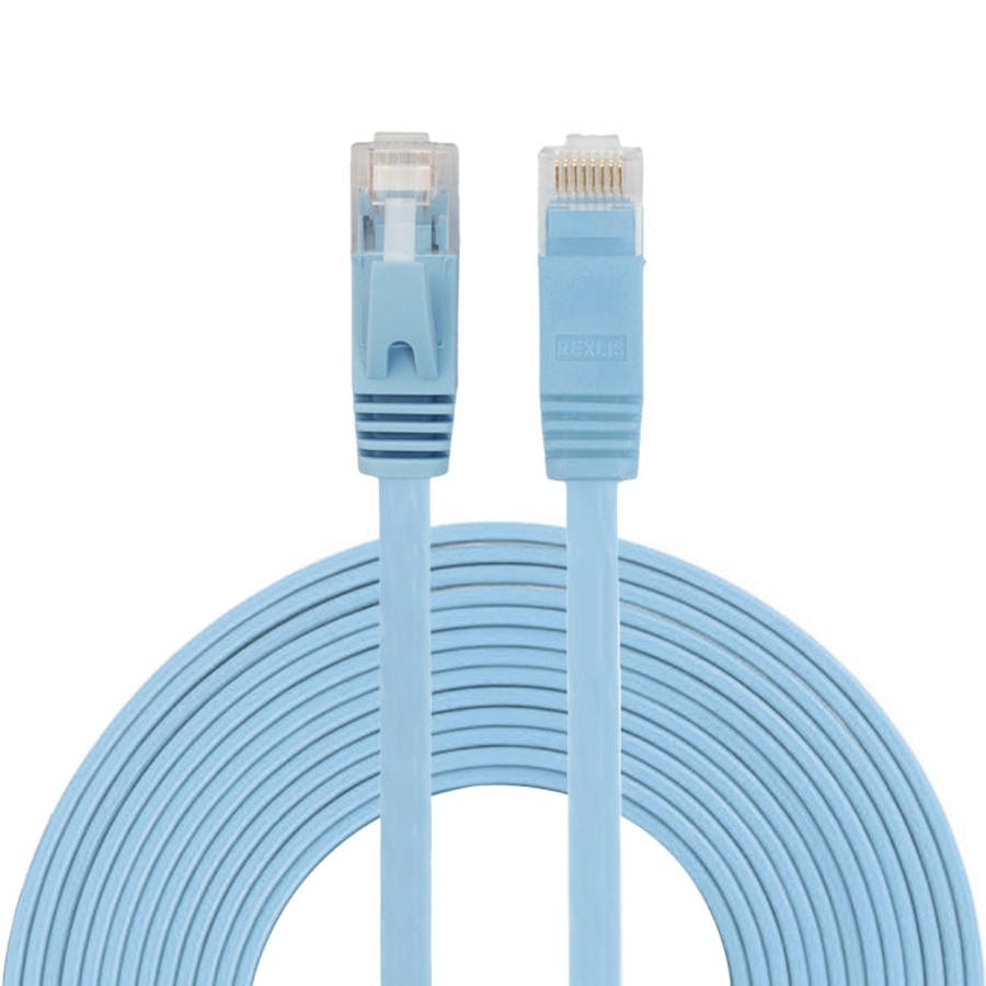 5m CAT6 Ultra-thin Flat Ethernet Network LAN Cable, Patch Lead RJ45, Length: 5m