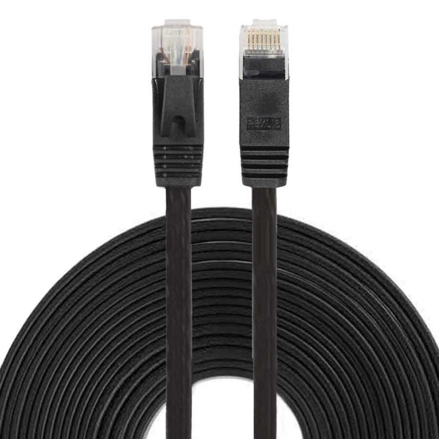 10m CAT6 Ultra-thin Flat Ethernet Network LAN Cable, Patch Lead RJ45, Length: 10m
