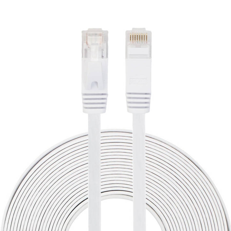 10m CAT6 Ultra-thin Flat Ethernet Network LAN Cable, Patch Lead RJ45, Length: 10m