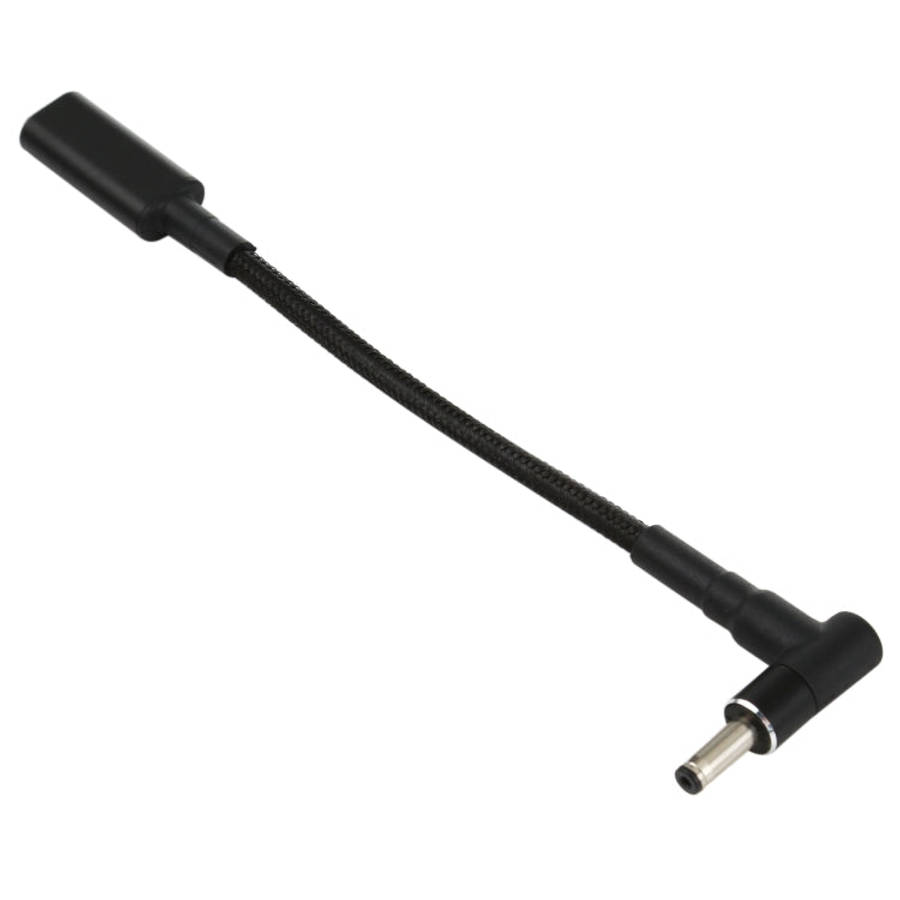 PD 100W 18.5-20V 4.0 x 1.35mm Elbow to USB-C / Type-C Adapter Nylon Braid Cable, 4.0 x 1.35mm