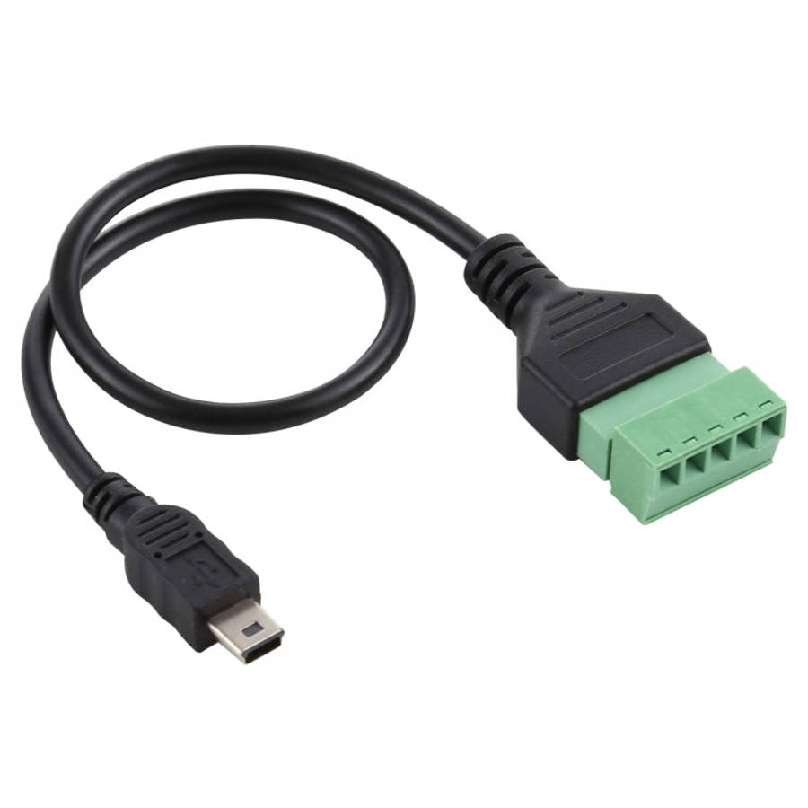 Mini 5 Pin Male to 5 Pin Pluggable Terminals Solder-free USB Connector Solderless Connection Adap...