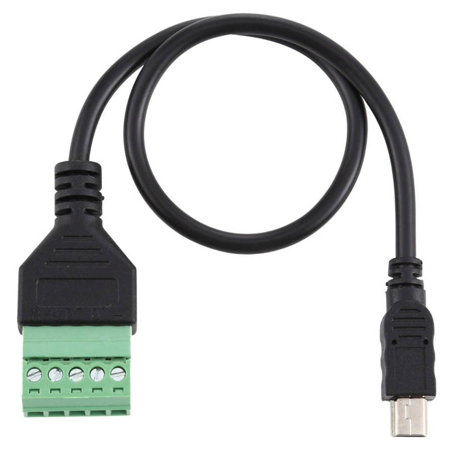 Mini 5 Pin Male to 5 Pin Pluggable Terminals Solder-free USB Connector Solderless Connection Adap...
