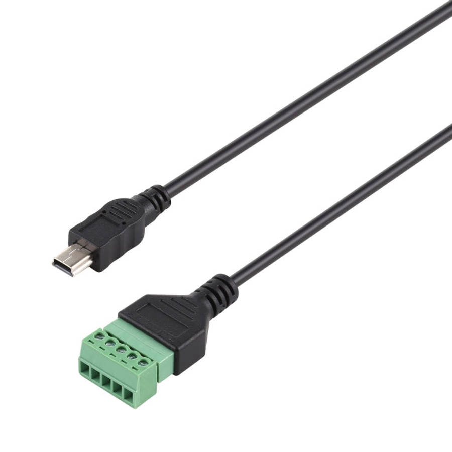 Mini 5 Pin Male to 5 Pin Pluggable Terminals Solder-free USB Connector Solderless Connection Adap...