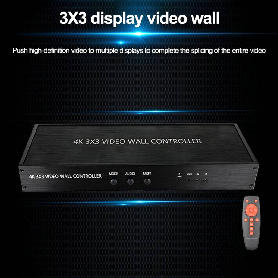 NK-BT88 4K 3X3 HDMI Video Wall Controller Multi-screen Splicing Processor with Remote Controller,...