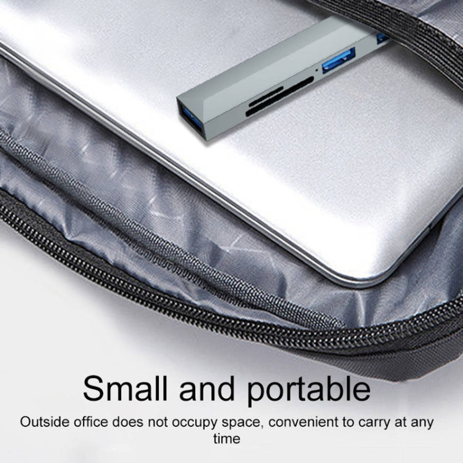 V253 5 in 1 USB-C/Type-C to USB Multifunctional Docking Station HUB Adapter, V253