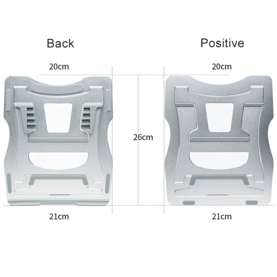 Aluminum Alloy Cooling Holder Desktop Portable Simple Laptop Bracket, Six-stage Support, Size: 21...