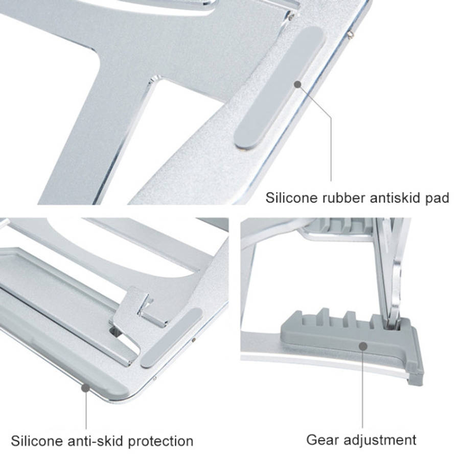 Aluminum Alloy Cooling Holder Desktop Portable Simple Laptop Bracket, Six-stage Support, Size: 21...