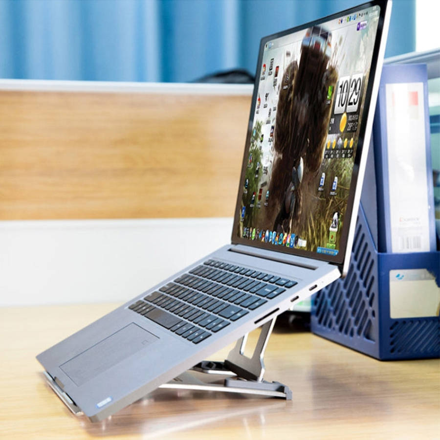 Aluminum Alloy Cooling Holder Desktop Portable Simple Laptop Bracket, Six-stage Support, Size: 21...