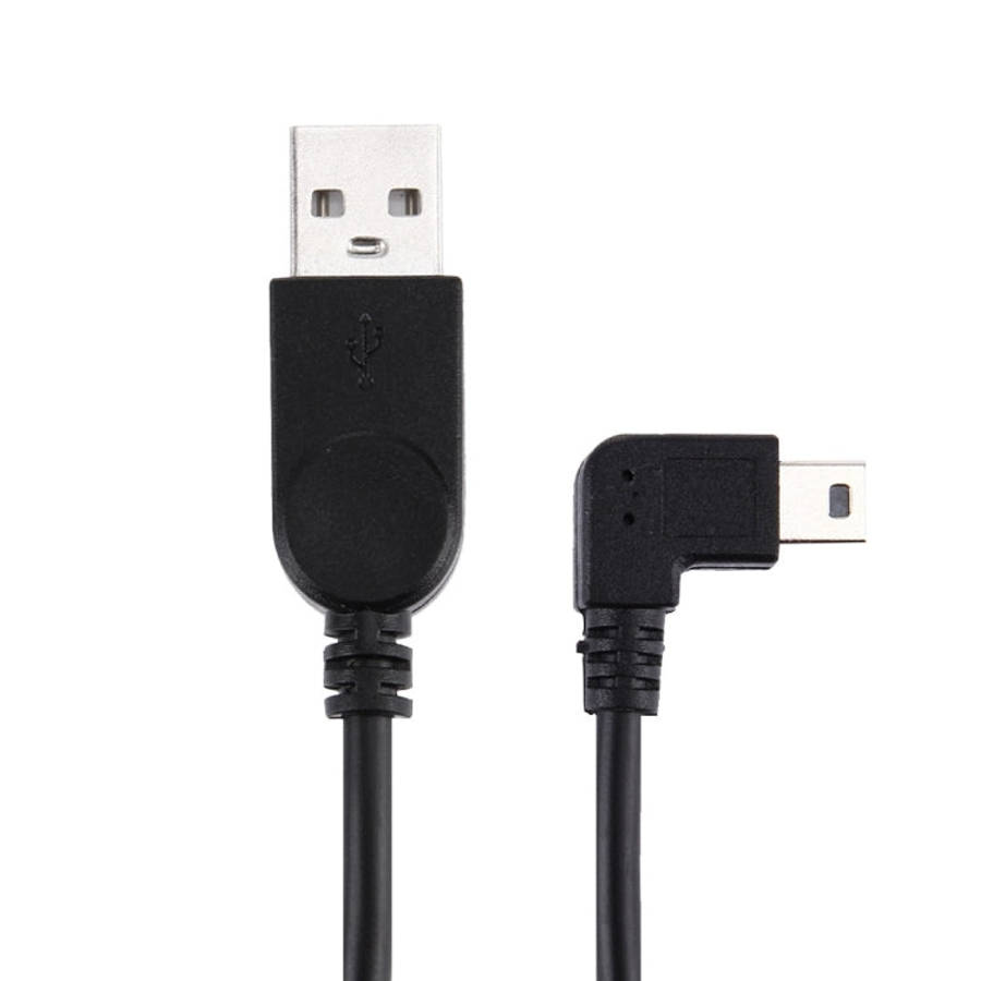 90 Degree Angle Left Mini USB to USB Data / Charging Cable, Length: 28cm, Left Angle Mini USB