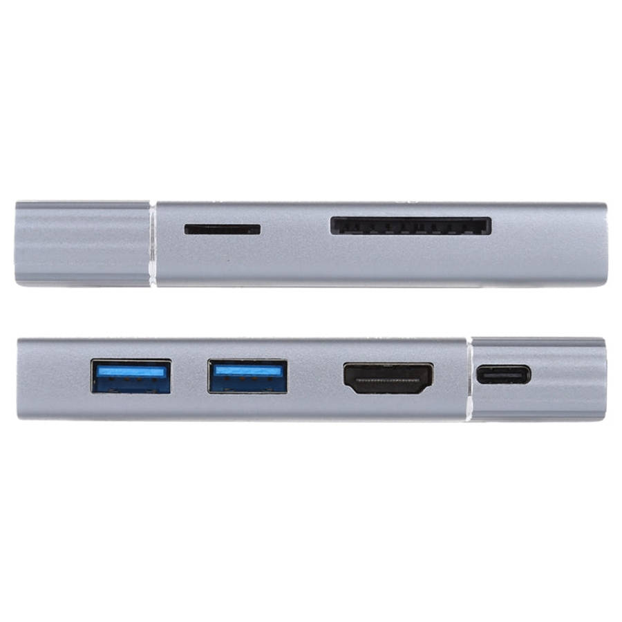 7 In 1 Dual USB 3.0 + TF/SD + HDMI/VGA + 3.5mm Jack + Type-C / USB-C Multi-function USB-C Dock St...