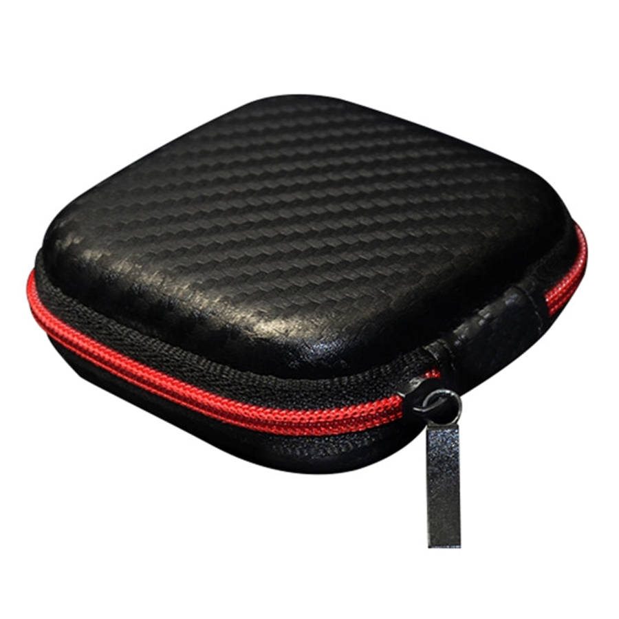 KZ Data Wire Charger Earphone Portable Carbon Fibre Texture Receiving Case, Square