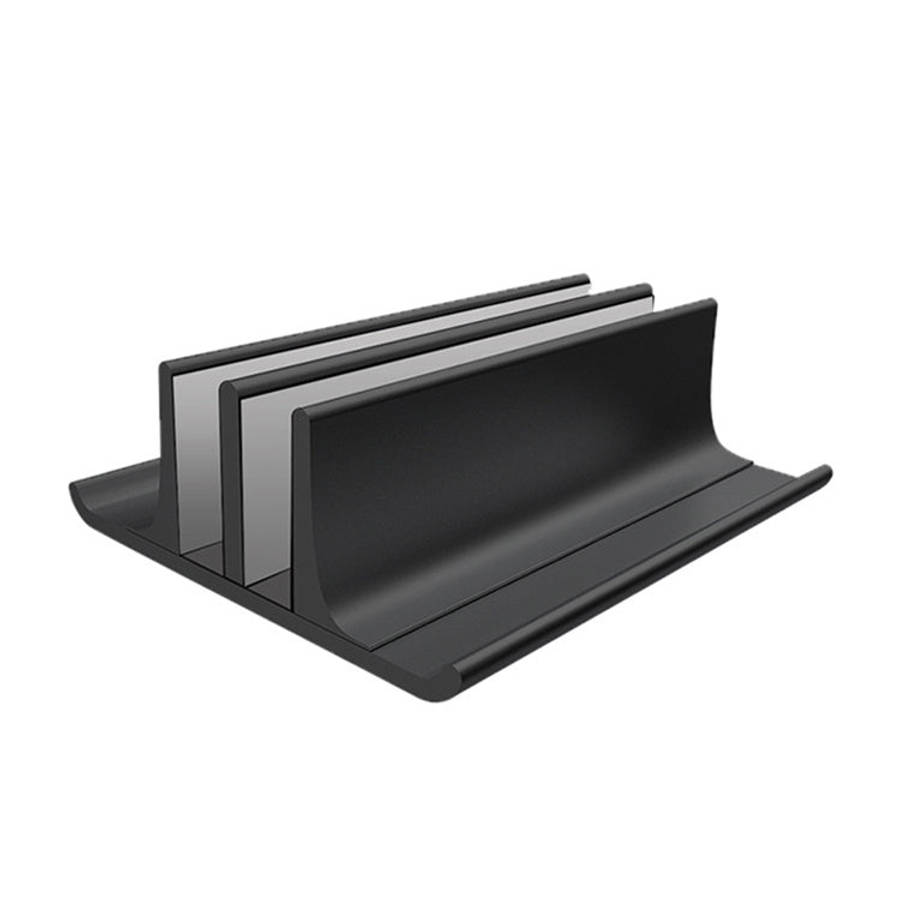 Universal Portable Aluminum Alloy Double Slot Width Adjustable Laptop Vertical Storage Stand Base...