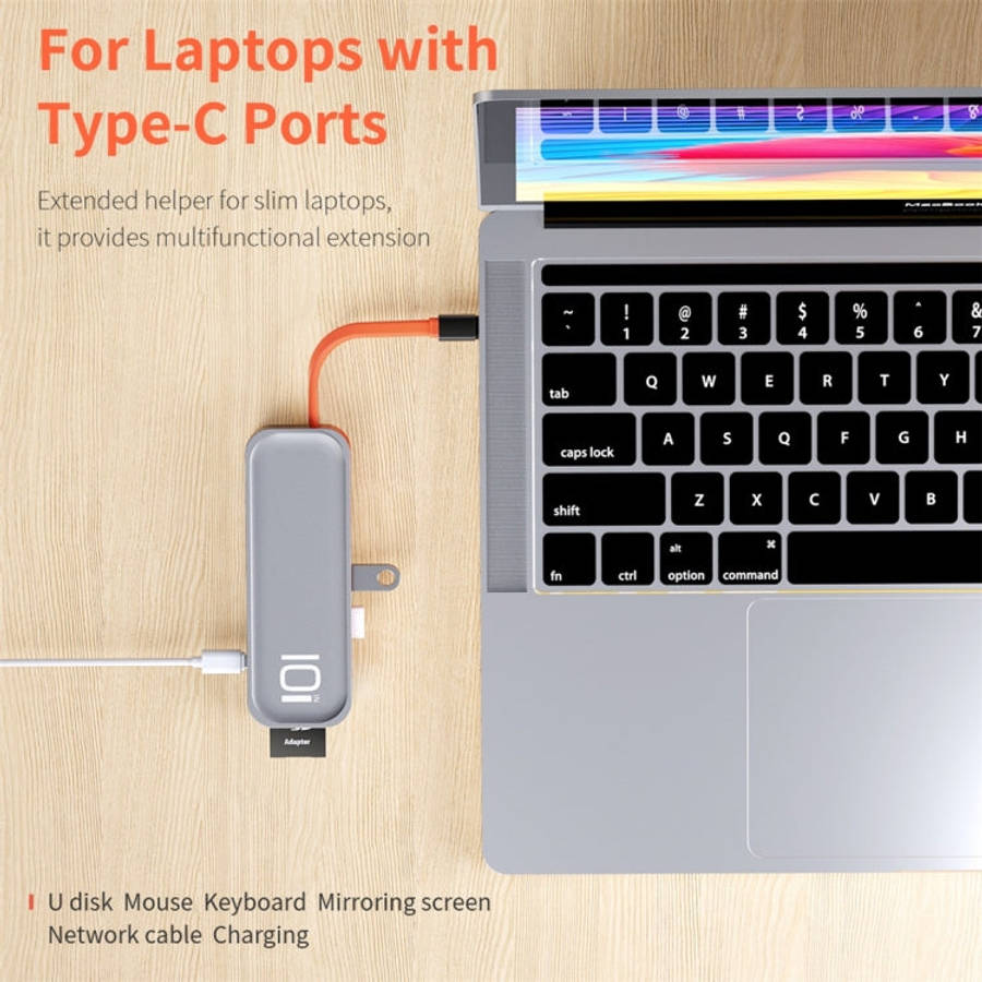 ROCK TR01 10 In 1 Type-C / USB-C to HDMI + VGA Multifunctional Extension HUB Adapter, TR01