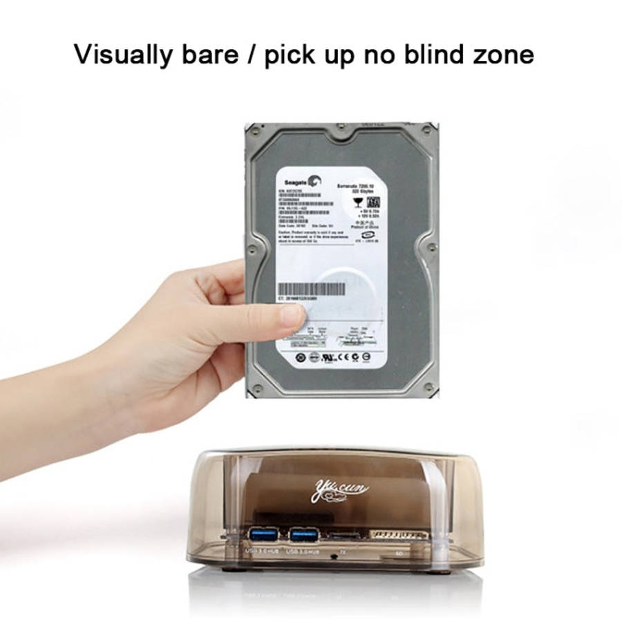 2.5 / 3.5 inch USB3.0 Dual SATA HDD Enclosure with HUB & OTB Function, The Maximum Support Capaci...