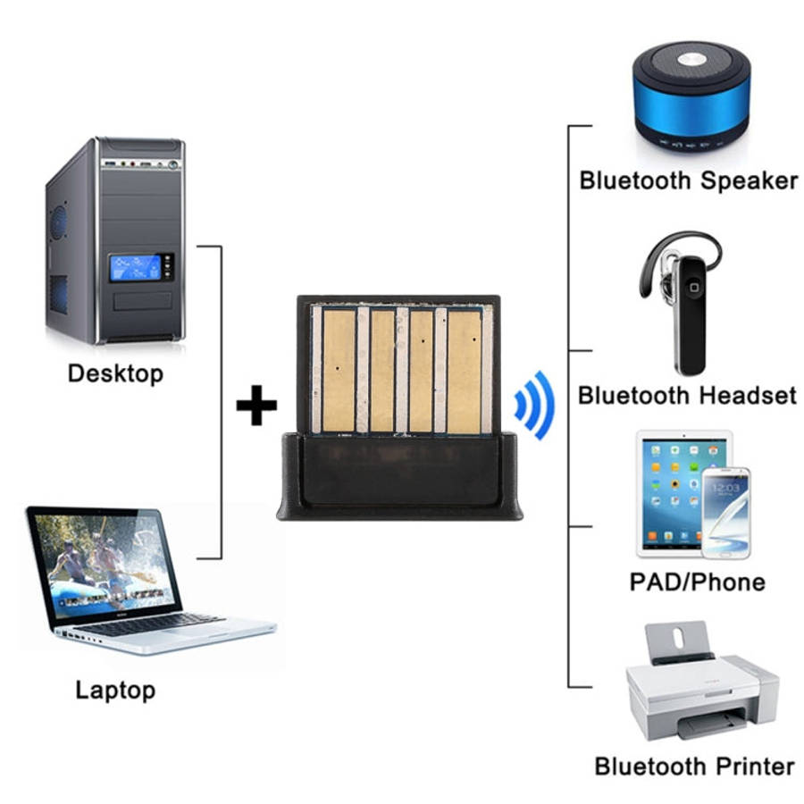 Ultra Mini Bluetooth 4.0 USB Dongle, Transmission Distance: 30m, Ultra Mini