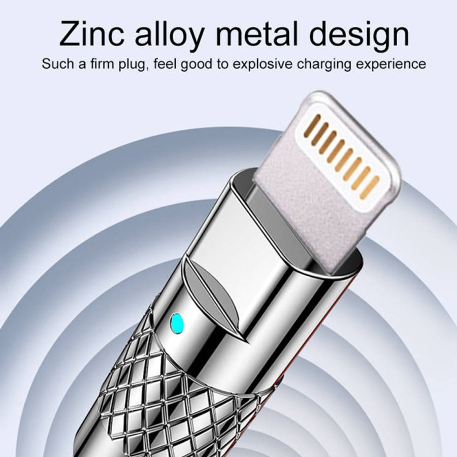 Mech Series 6A 120W USB to 8 Pin Metal Plug Silicone Fast Charging Data Cable, Length: 1.2m, 1.2m...