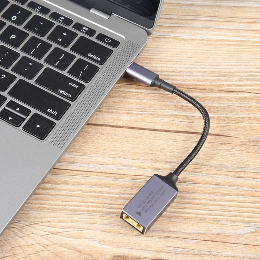 USB-C / Type-C Male to Square Plug Female Nylon Braided Adapter Cable for Lenovo, Square Port