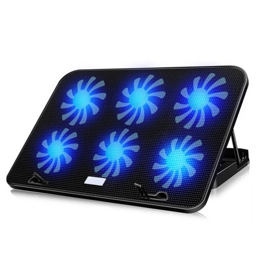 ICE COOREL Notebook Computer Base Silent Six-fan Cooling Holder Heat Sink, Style: Ordinary, Style...