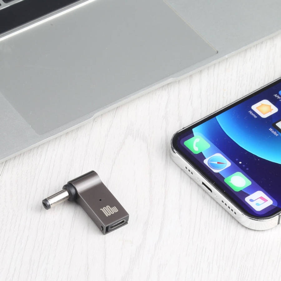100W USB-C / Type-C Female to DC 5.5 x 2.1mm Male Computer Charging Adapter, Type-C Female to DC ...
