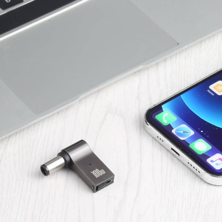 100W USB-C / Type-C Female to DC 7.4x0.6mm Male Computer Charging Adapter for Dell, Type-C Female...