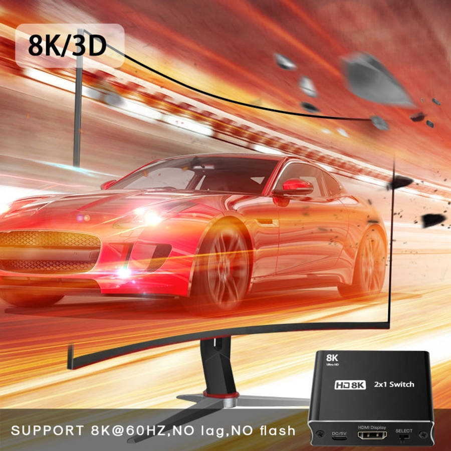 NK-W80 8K UHD HDMI 2X1 One-way Switch, NK-W80
