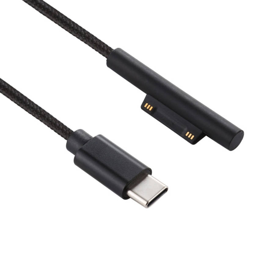 USB-C / Type-C to 6 Pin Nylon Male Power Cable for Microsoft Surface Pro 3 / 4 / 5 / 6 Laptop Ada...