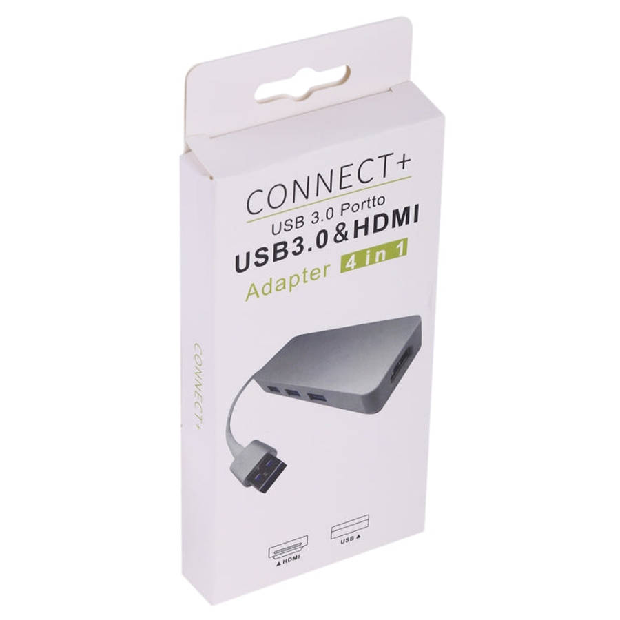 4 in 1 USB 3.0 to 3 x USB 3.0 + HDMI Adapter
