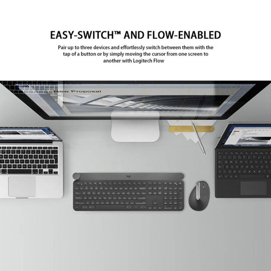 Logitech MX Vertical 4000DPI USB-C / Type-C + Unifying + Bluetooth Three-mode Ergonomic Wireless ...