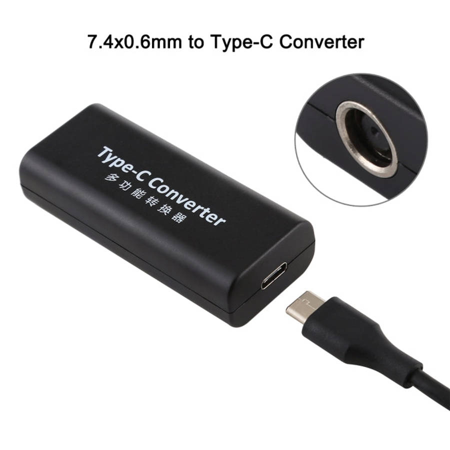 DC 7.4 x 0.6mm Power Jack Female to USB-C / Type-C Female Power Connector Adapter with 15cm USB-C...