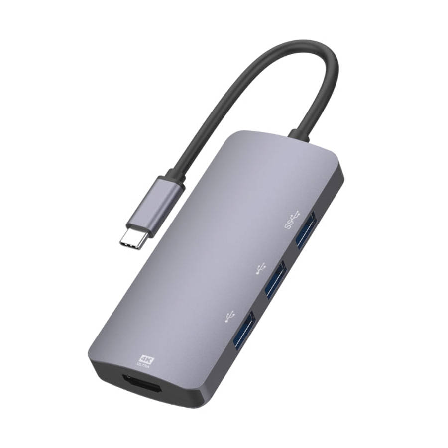 UC912 4 in 1 4K 30Hz USB 3.0 + 2 x USB 2.0 to USB-C / Type-C Multifunctional HUB Adapter, UC912 U...