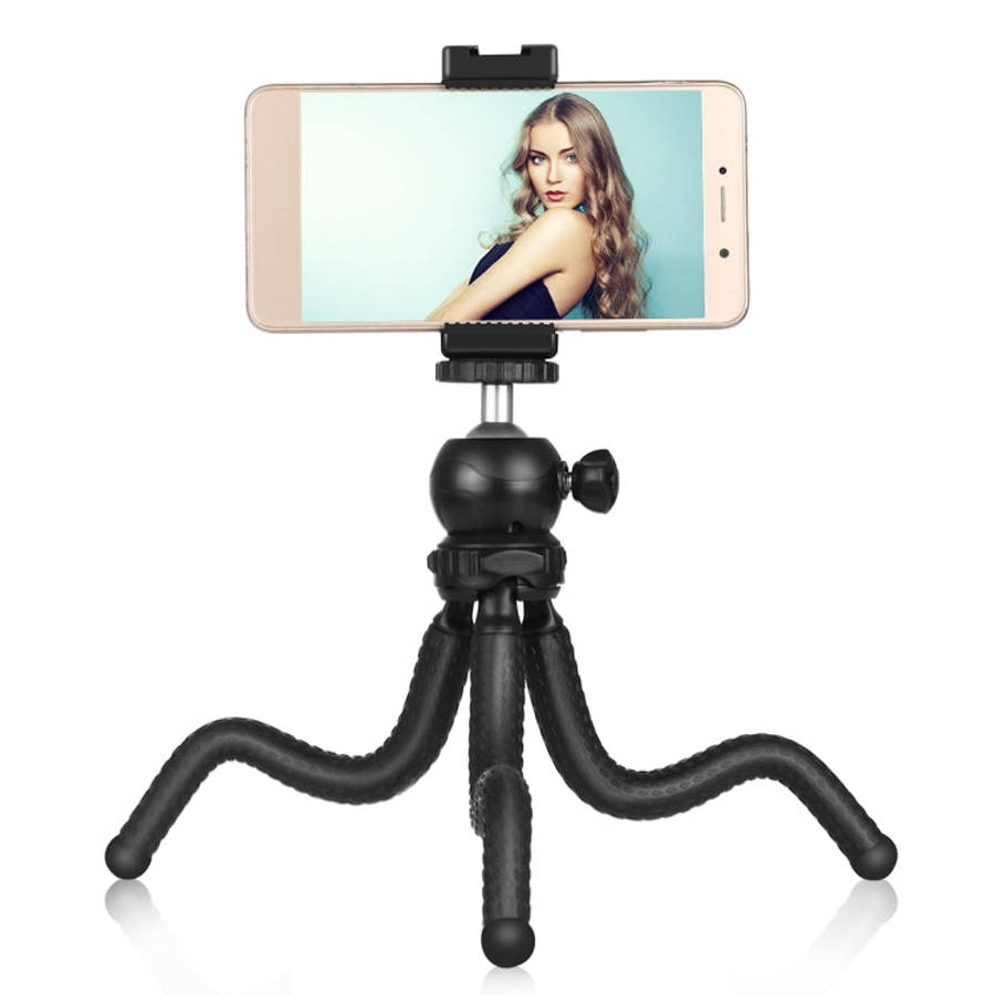 PULUZ Mini Octopus Flexible Tripod Holder with Ball Head & Phone Clamp + Tripod Mount Adapter & L...