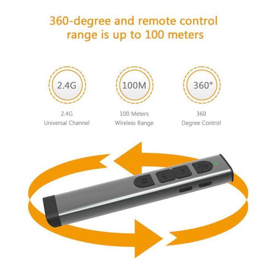 Doosl Dsit038 2.4GHz Wireless Presenter PowerPoint Clicker Representation Remote Control Green La...
