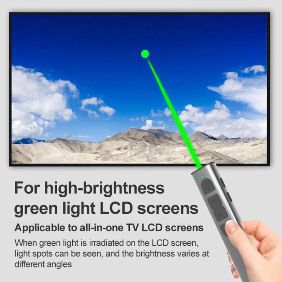 Doosl Dsit038 2.4GHz Wireless Presenter PowerPoint Clicker Representation Remote Control Green La...