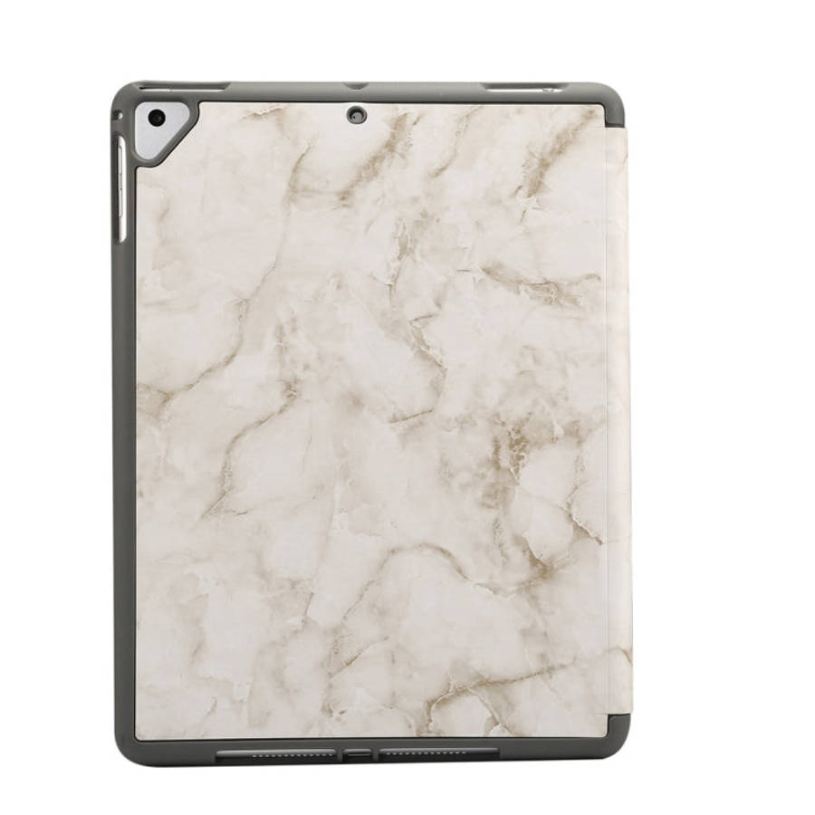 Marble Texture Pattern Horizontal Flip Case for iPad 9.7 (2018) , with Three-folding Holder & Pen...