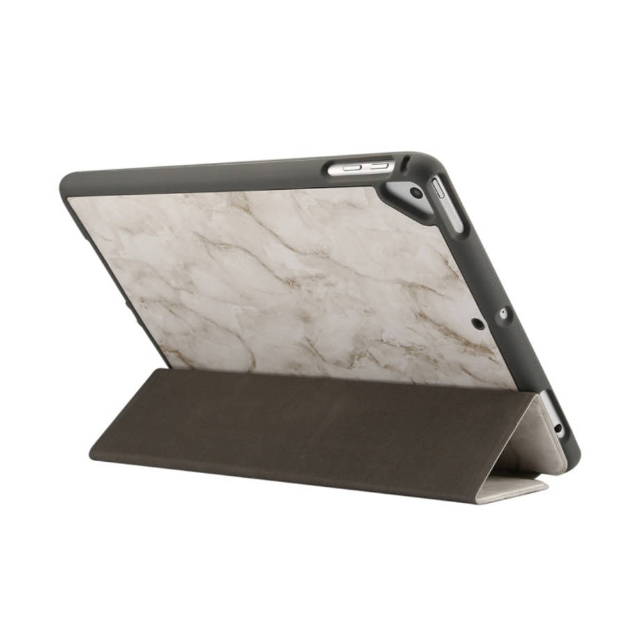 Marble Texture Pattern Horizontal Flip Case for iPad 9.7 (2018) , with Three-folding Holder & Pen...