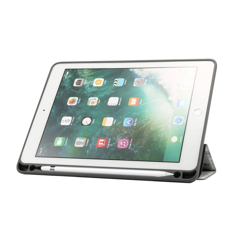 Marble Texture Pattern Horizontal Flip Case for iPad 9.7 (2018) , with Three-folding Holder & Pen...