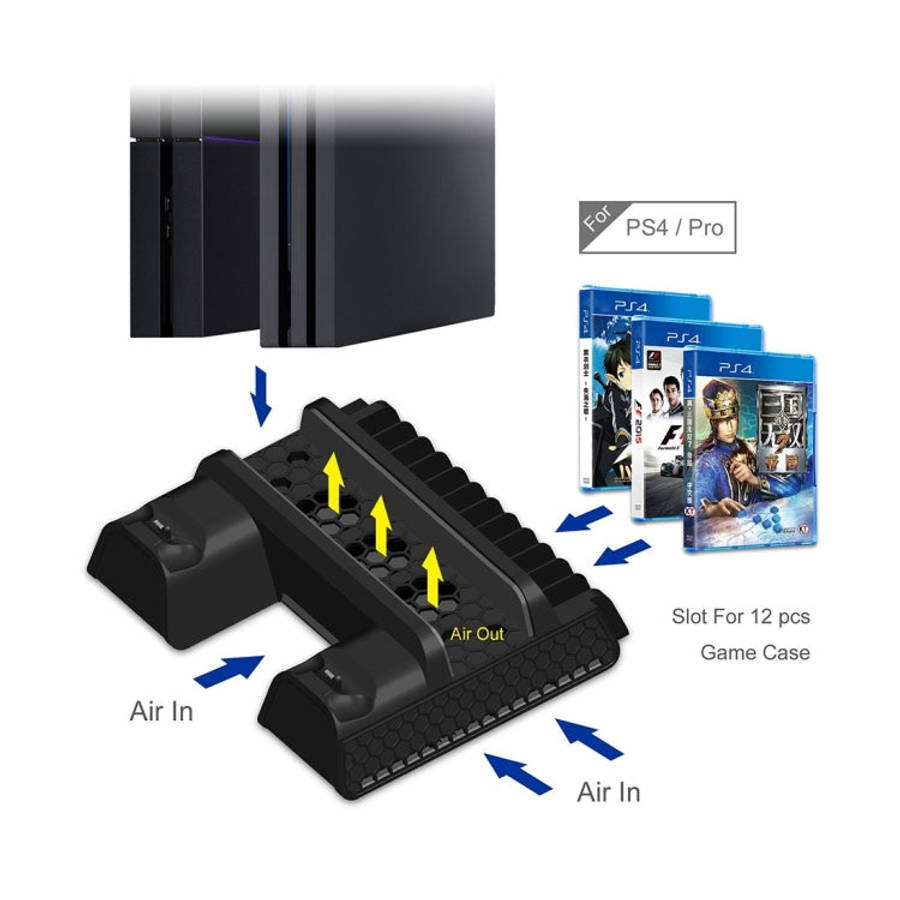 DOBE TP4-882 3 in 1 Game Console Cooling Fan + Game Storage Slots + Game Controller Charging Dock...