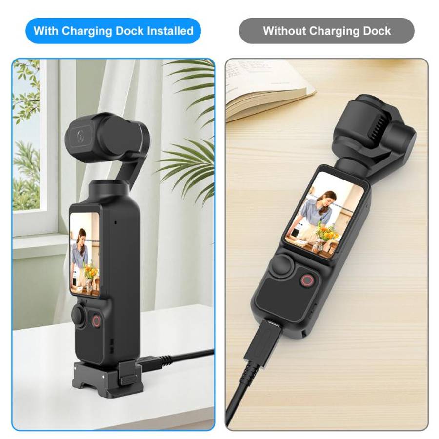 For DJI Osmo Pocket 3 PULUZ Plastic Quick-Release Charging Adapter Base, Charging Adapter Base