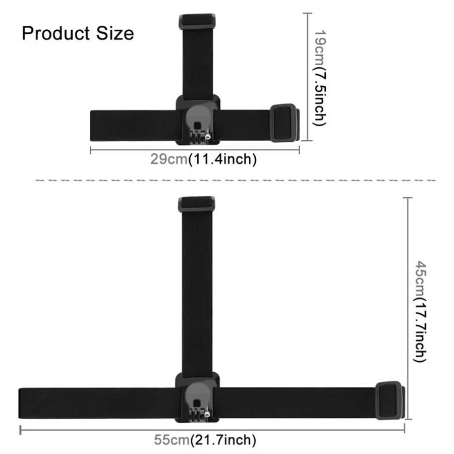 PULUZ Elastic Mount Belt Adjustable Head Strap for GoPro, Insta360 ONE R, DJI Osmo Action and Oth...