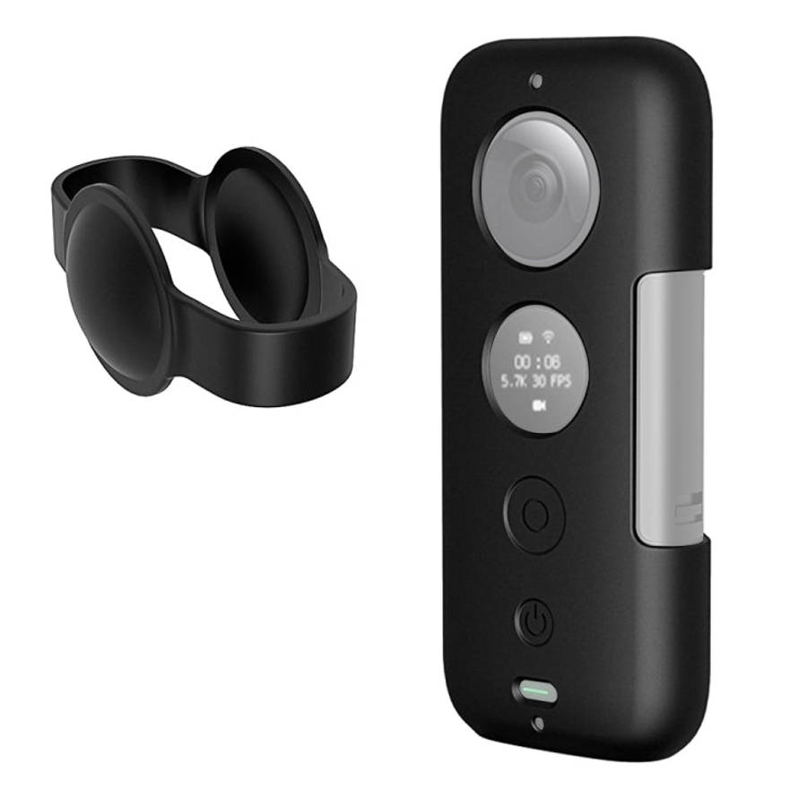 PULUZ Silicone Protective Case with Lens Cover for Insta360 ONE X, For Insta360 ONE X(Black), For...